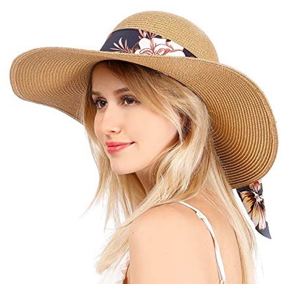Wide Brim Straw Hat Foldable Floppy UV Protection main image 11